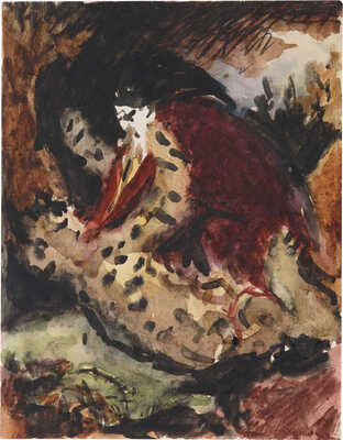 Бехтеев Владимир Георгиевич. Поединок с барсом. Иллюстрация к роману М. Лермонтова «Мцыри».